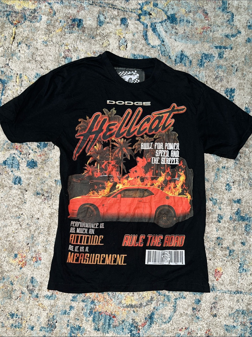 Dodge Hellcat Graphic Tee - Black with Red Accent